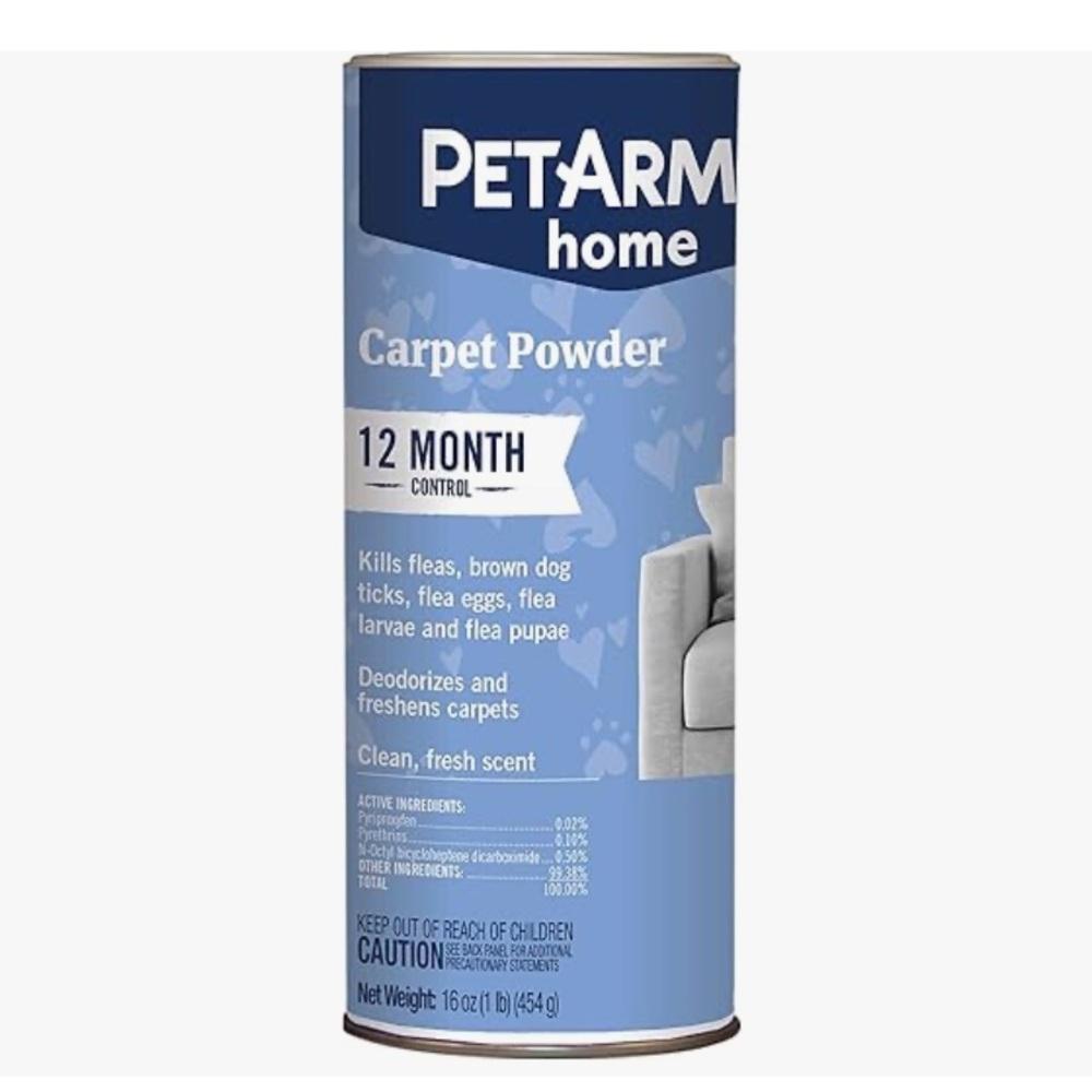 Pet Armor Home Carpet Powder for Fleas and Ticks 16oz